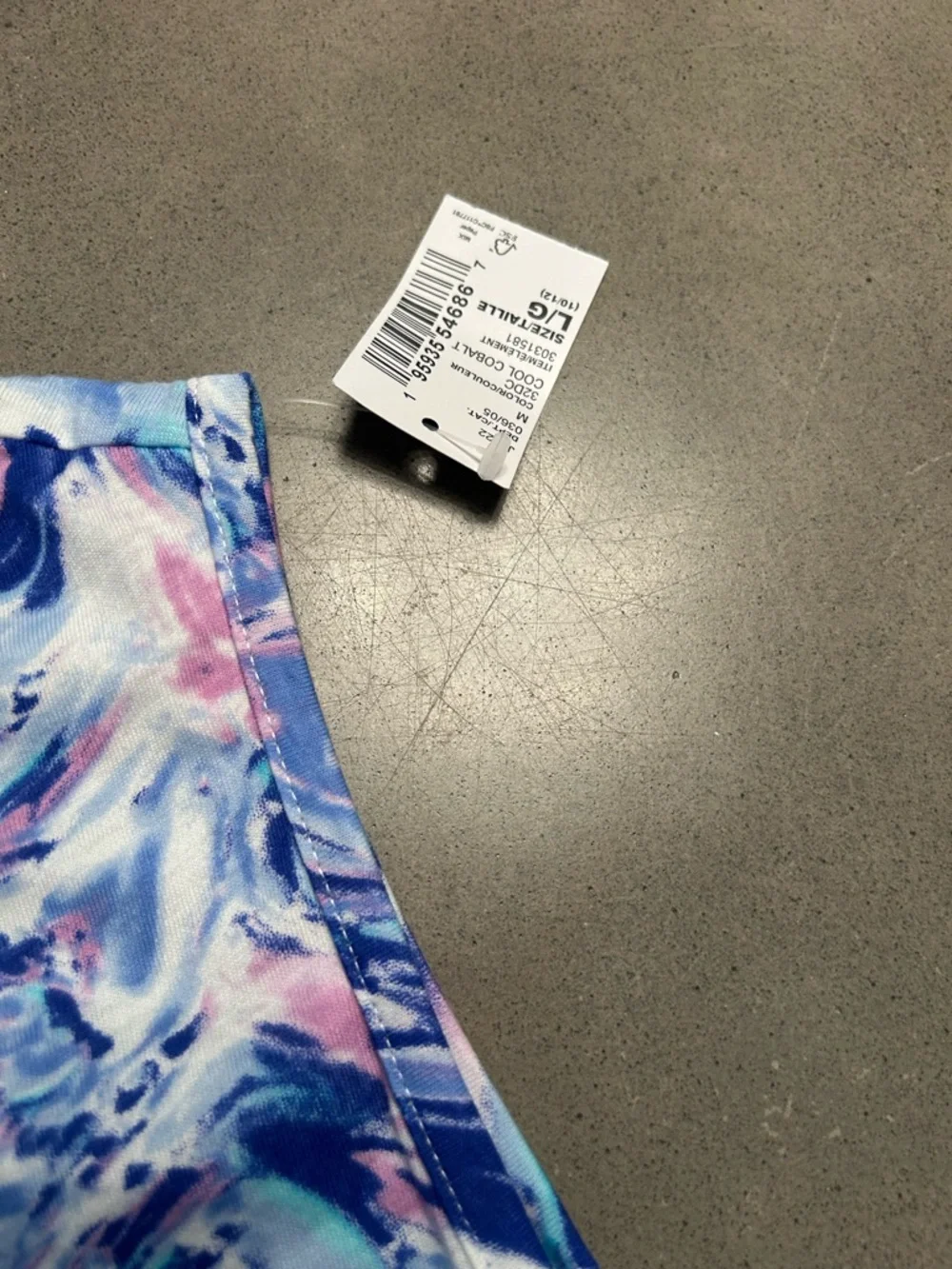 10-12 The Children’s Place Girls Blue Marble swirl Tank & Shorts Set NEW - Picture 2 of 5
